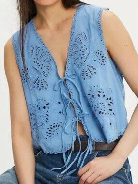 NWT Free People - Sweet Escape Top XS in Allure Blue